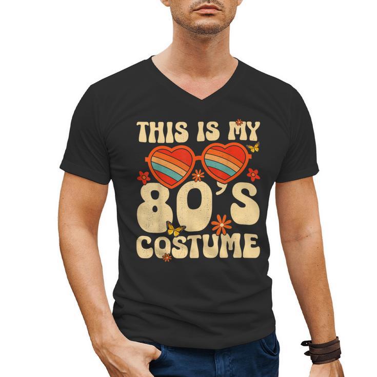 This Is My 80s Costume Vibes Nostalgia 1980s Vintage Fashion Men's V-Neck T-Shirt