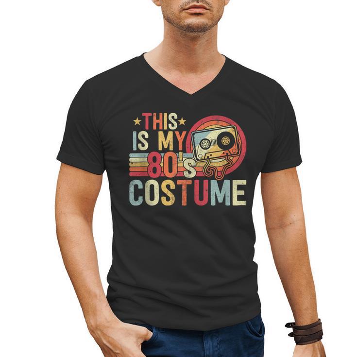This Is My 80s Costume Vintage Style Nostalgia 1980s Retro Men's V-Neck T-Shirt