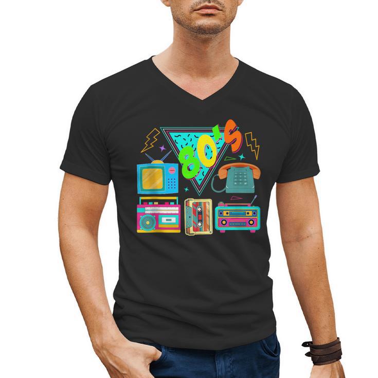 80's Vintage Cassette Tape Nostalgia Mixtape Era 1980s Retro Men's V-Neck T-Shirt
