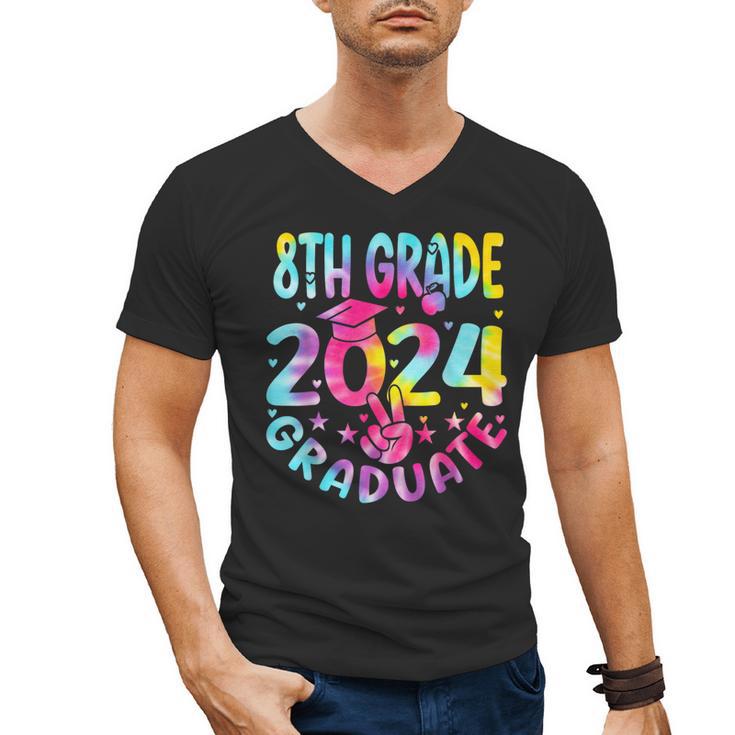 8th Grade Graduate 2024 Graduation Last Day Of School Tie Men's V-Neck T-Shirt