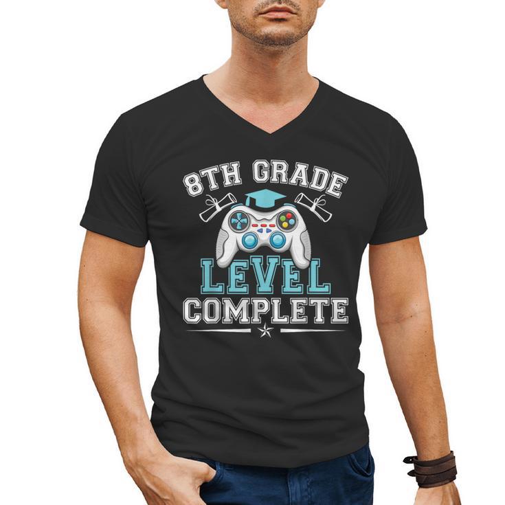 8th Grade Level Complete Graduation 2025 Class Eighth Grade Men's V-Neck T-Shirt