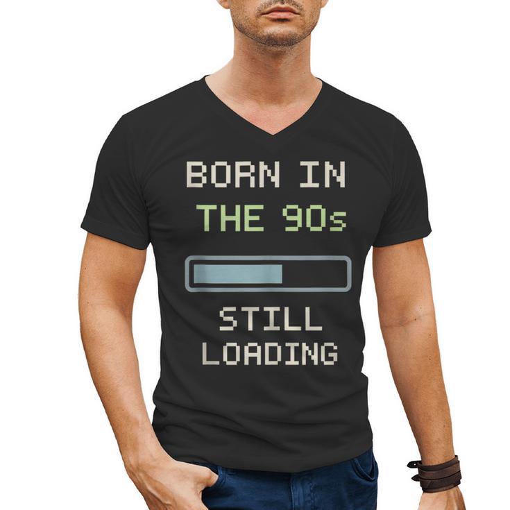 90s Baby Tired Millennial Burnout Nostalgia Parenting Men's V-Neck T-Shirt