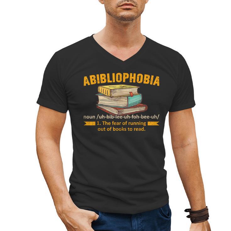 Abibliophobia Perfect For Young Book Lover Bookworm Reader Men's V-Neck T-Shirt