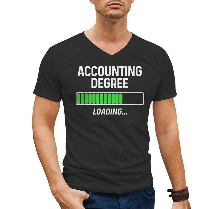 Accounting Degree Loading Shirt Graduation Student Men's V-Neck T-Shirt