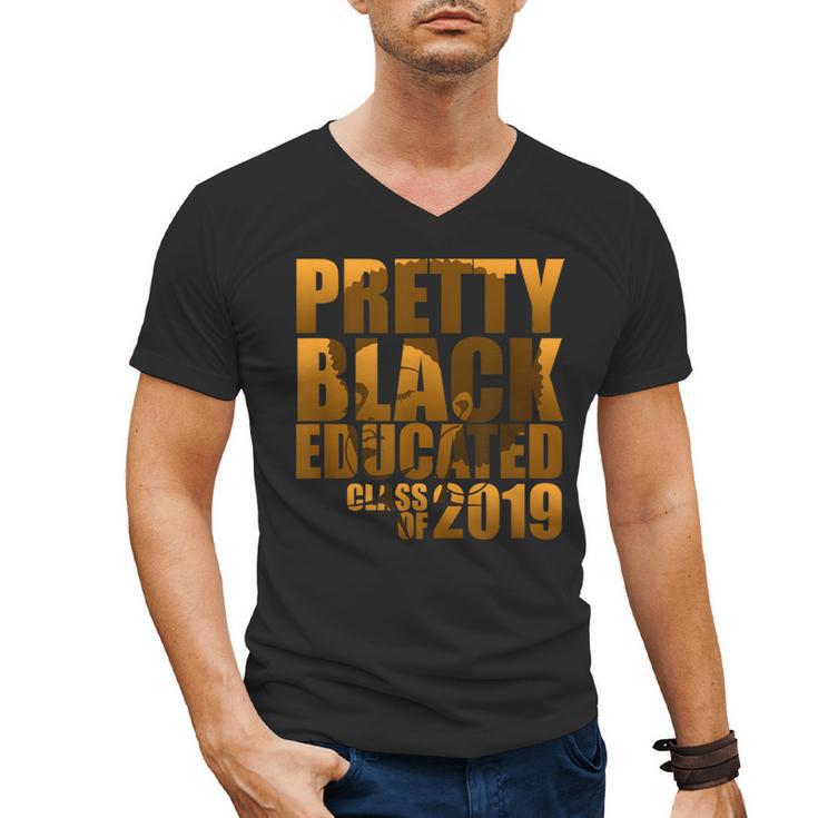 African American Girl Graduation Shirt Senior 2019 Men's V-Neck T-Shirt