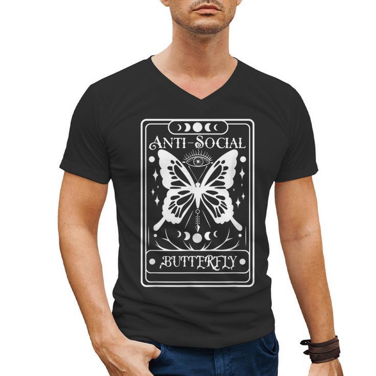 Anti-Social Butterfly Introvert Dislike People Men's V-Neck T-Shirt