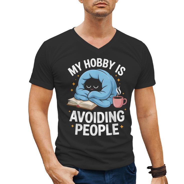 Anti-Social Club Homebody Introvert Hibernate Hermit Shyness Men's V-Neck T-Shirt Anti-Social Club Homebody Introvert Hibernate Hermit Shyness Men's V-Neck T-Shirt