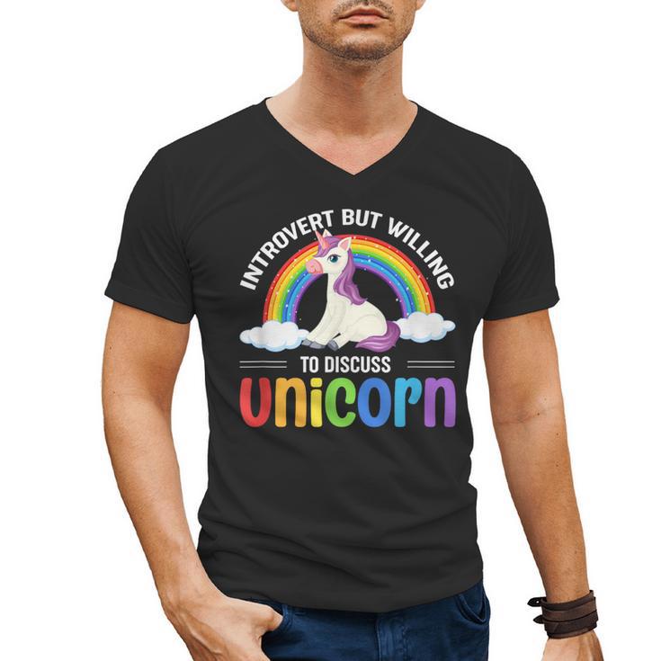 Anti Social Introvert Unicorn Lover Unicorns Men's V-Neck T-Shirt