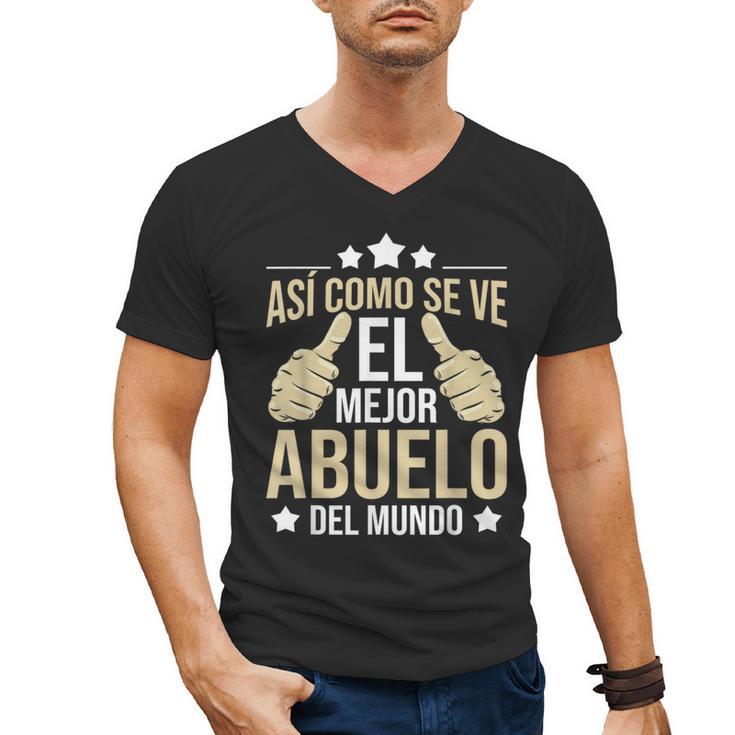 Así Como Se Ve El Mejor Abuelo Del Mundo Grandfather Dad Men's V-Neck T-Shirt