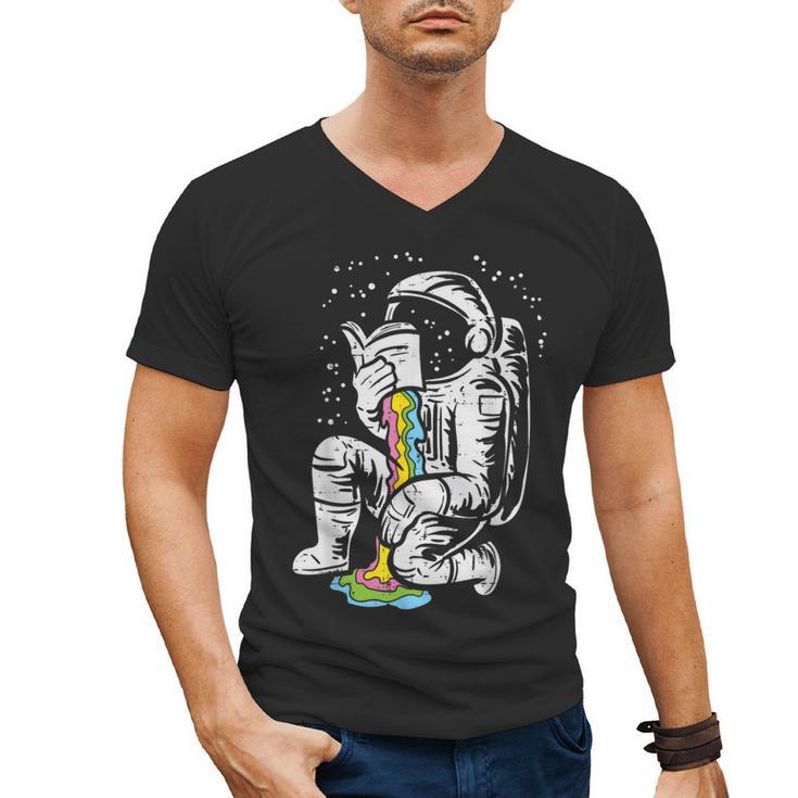 Astronaut Reading Book Space Galaxy Bookworm Men Women Kids Men's V-Neck T-Shirt