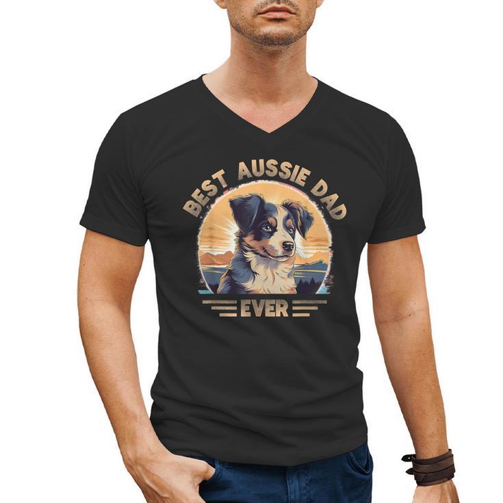 Aussie DAD Australian Shepherd Men's V-Neck T-Shirt