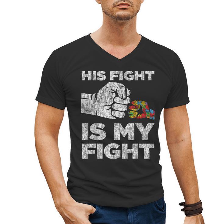 Autism Awareness Mom Dad Parents Autistic Kids Awareness Small Men's V-Neck T-Shirt