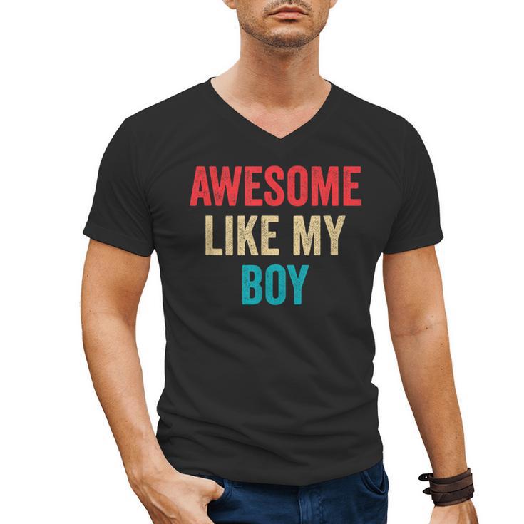 Awesome Like My Boy Mom Dad Men's V-Neck T-Shirt