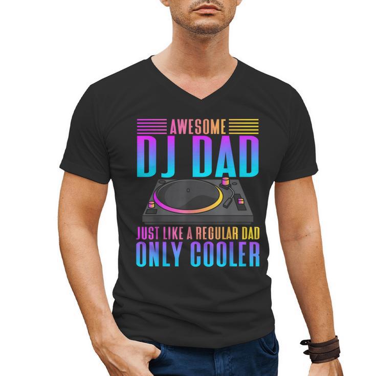 Awesome DJ Dad DJ Music Men's V-Neck T-Shirt