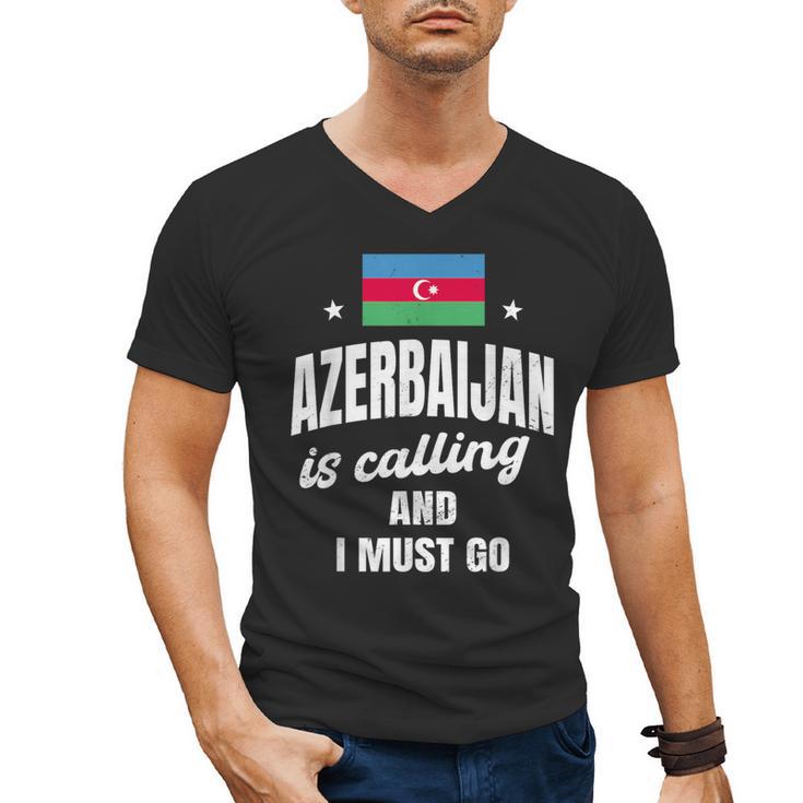 Azerbaijan Lover Saying Azeri Nostalgia Men's V-Neck T-Shirt