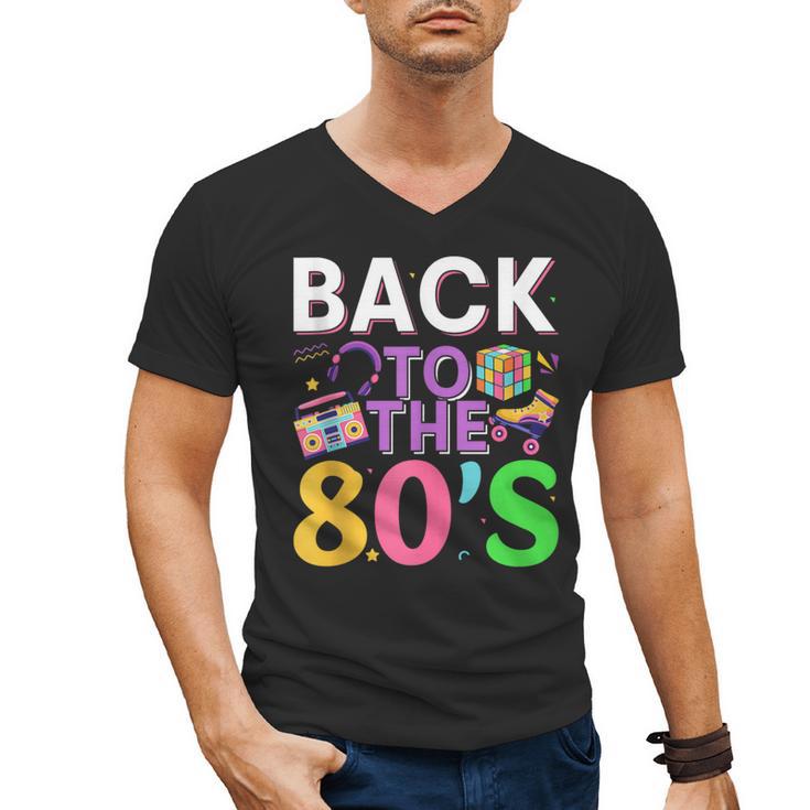 Back To The 80's Mixtape Era Nostalgia Retro 1980 80's Style Men's V-Neck T-Shirt