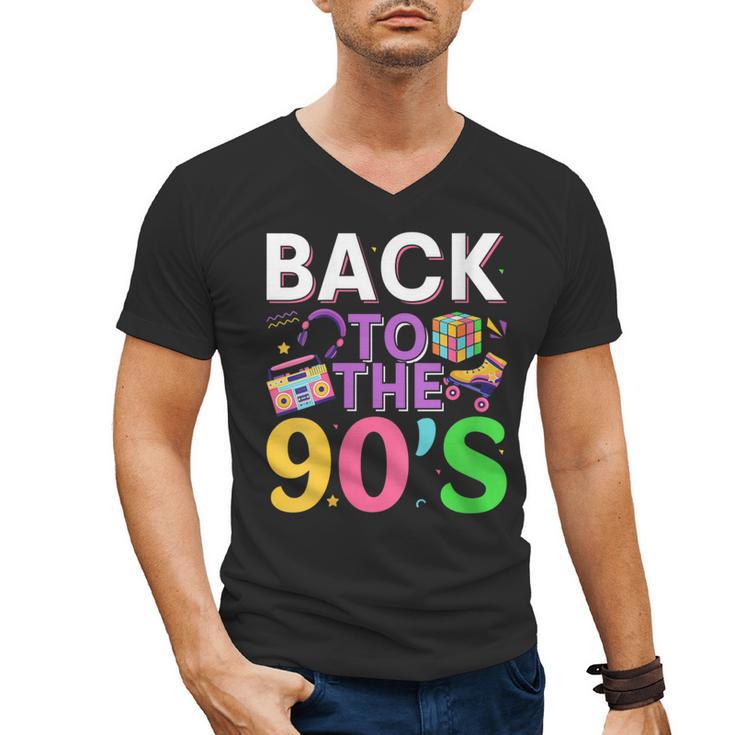 Back To The 90's Mixtape Era Nostalgia Retro 1990 90's Style Men's V-Neck T-Shirt