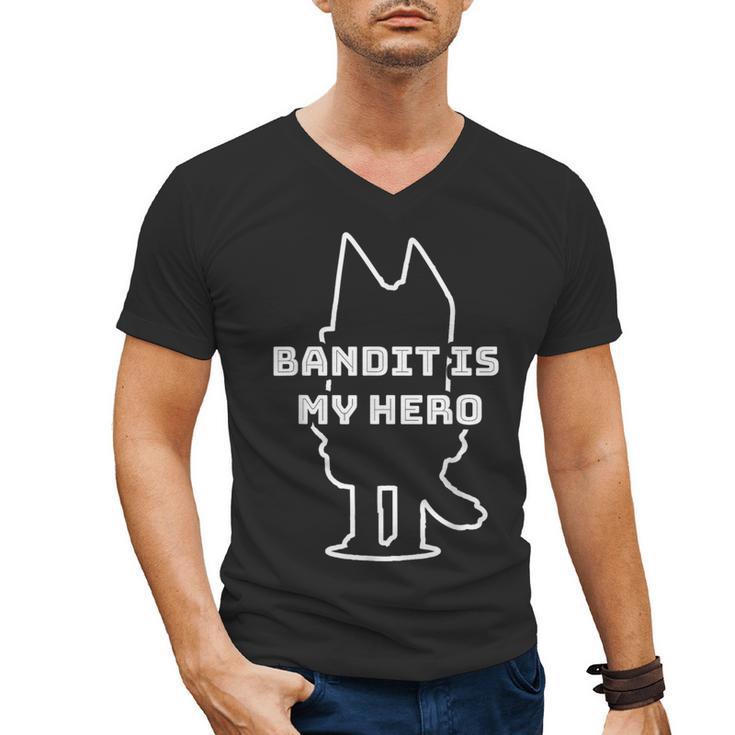 Bandit Is My Hero Kid's Show Dad Dog Men's V-Neck T-Shirt