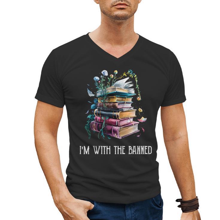 Im With The Banned Book Readers Librarians Read Banned Books Men's V-Neck T-Shirt