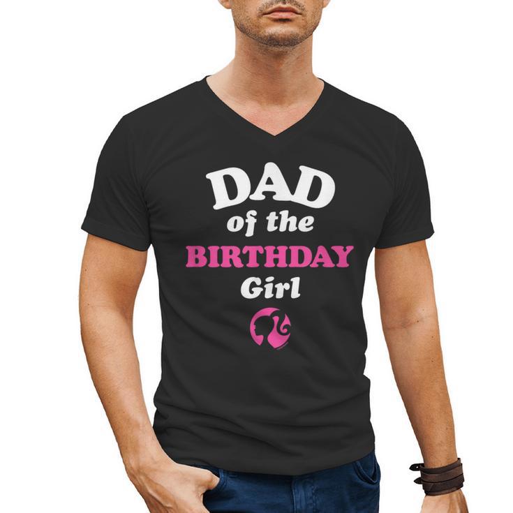 Barbie Dad Of The Birthday Girl Small Men's V-Neck T-Shirt