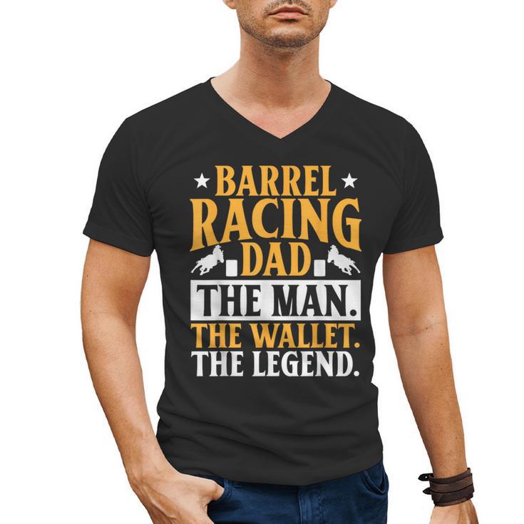 Barrel Racing Dad Horse Barrel Racer Men's V-Neck T-Shirt