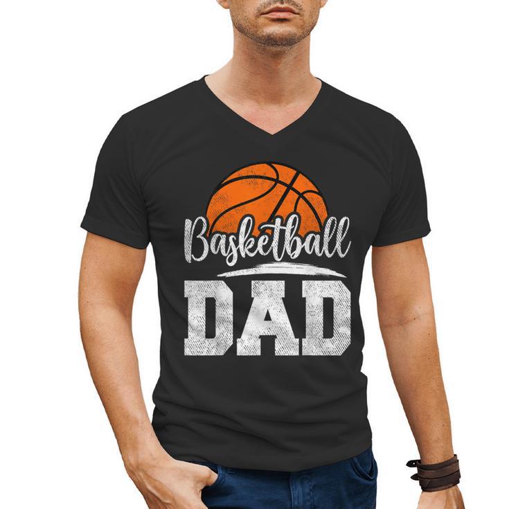 Basketball Dad Basketball Player Game Day Father's Day Men's V-Neck T-Shirt