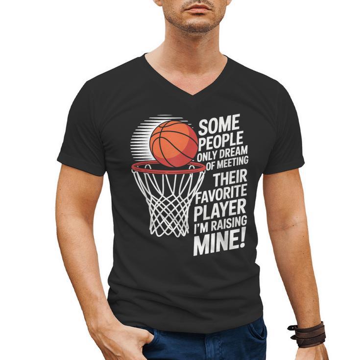 Basketball Mom Or Dad Basketball Parent Men's V-Neck T-Shirt