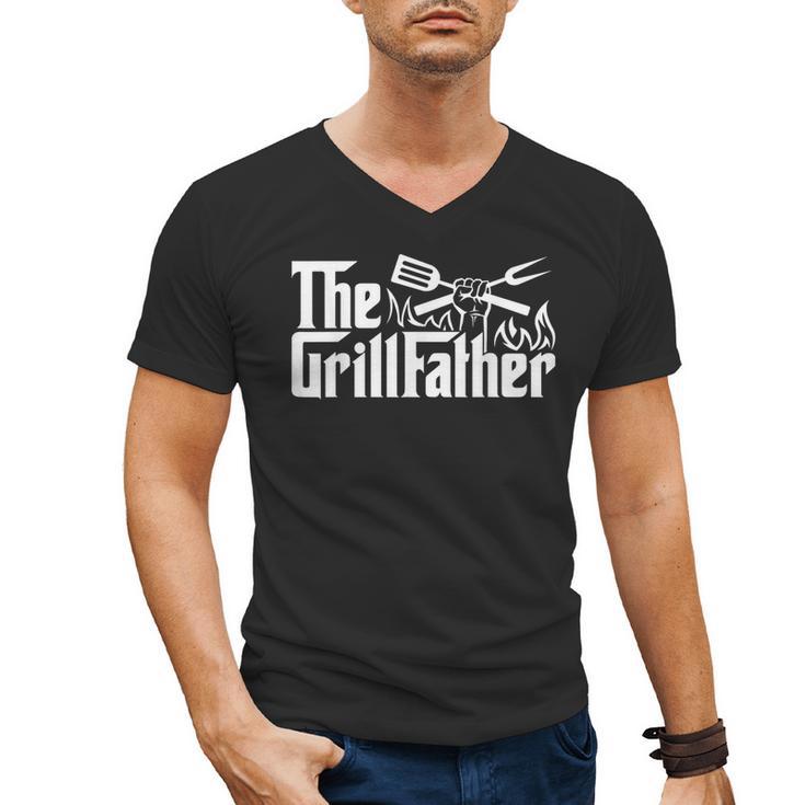 Bbq Dad Retro Grill Father Father's Day Men's V-Neck T-Shirt