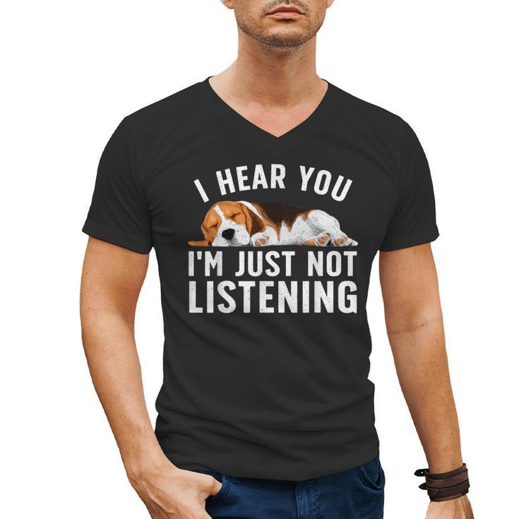 Beagle For Men Women Dad Mom Beagle Dog Lovers Men's V-Neck T-Shirt
