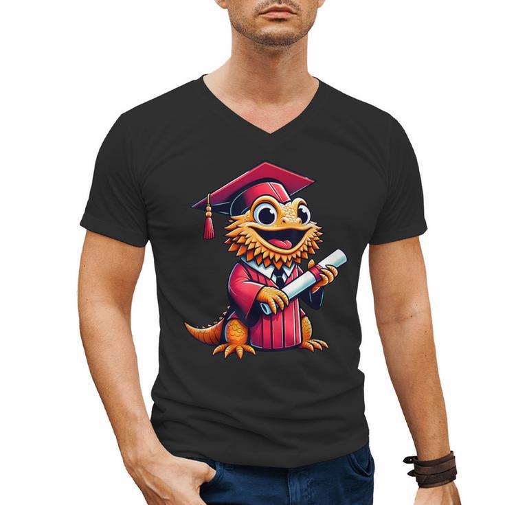 Bearded Dragon Graduation Kindergarten Elementary Girl Boy Men's V-Neck T-Shirt