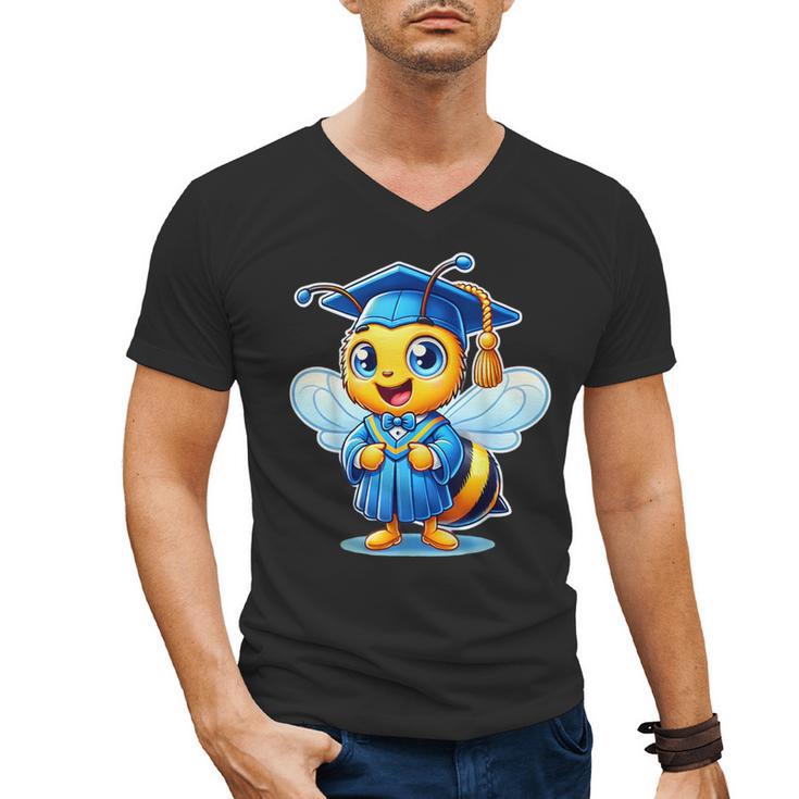 Bee Graduation Cute Kindergarten Elementary High School Men's V-Neck T-Shirt