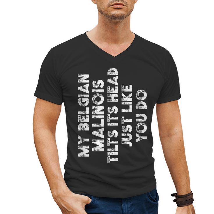 Belgian Malinois Mom Dad Dog Lover Women Men Kids Men's V-Neck T-Shirt