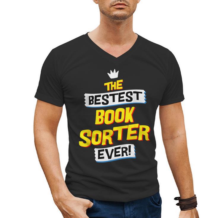 Best Book Sorter Job Occupation Men's V-Neck T-Shirt