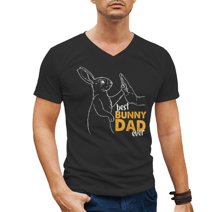 Best Bunny Dad Ever Rabbit Daddy Bunny Father Bunny Men's V-Neck T-Shirt