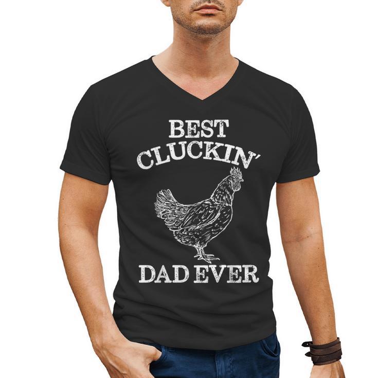 Best Cluckin' Dad Ever Father's Day Chicken Farm Shirt Men's V-Neck T-Shirt