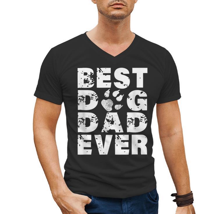Best Dog Dad Ever Shirt Dog Father Men Women Girls Kids Men's V-Neck T-Shirt