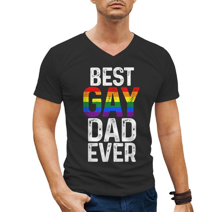 Best Gay Dad Ever LGBTQ Men's V-Neck T-Shirt