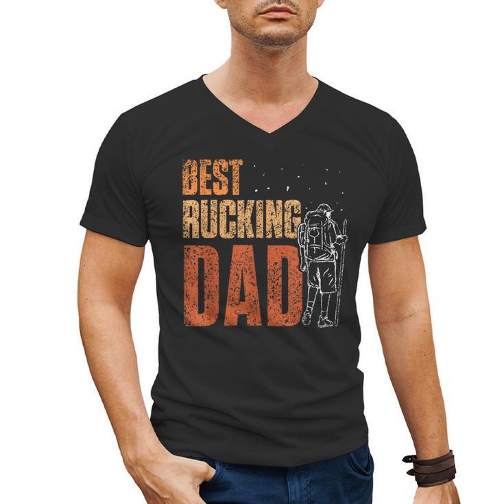 Best Rucking Dad Ruck Backpack Rucksack Workout Rucking Men's V-Neck T-Shirt