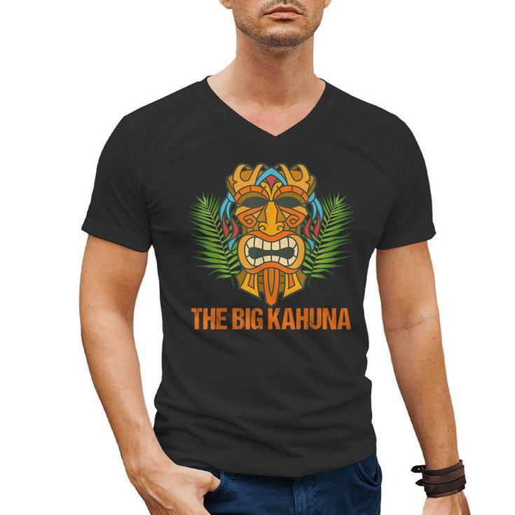 The Big Kahuna Hawaiian Tiki Dad Boss T-Shirt Men's V-Neck T-Shirt