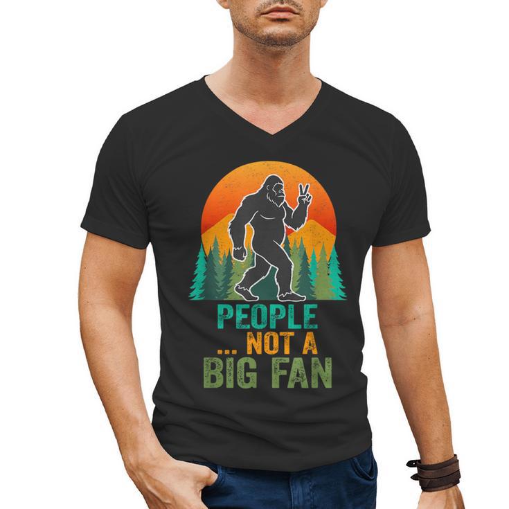 Bigfoot Introvert People Not A Big Fan Retro Sasquatch Men's V-Neck T-Shirt