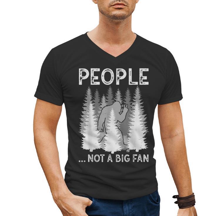 Bigfoot People Not a Big Fan Sasquatch Introvert Men's V-Neck T-Shirt