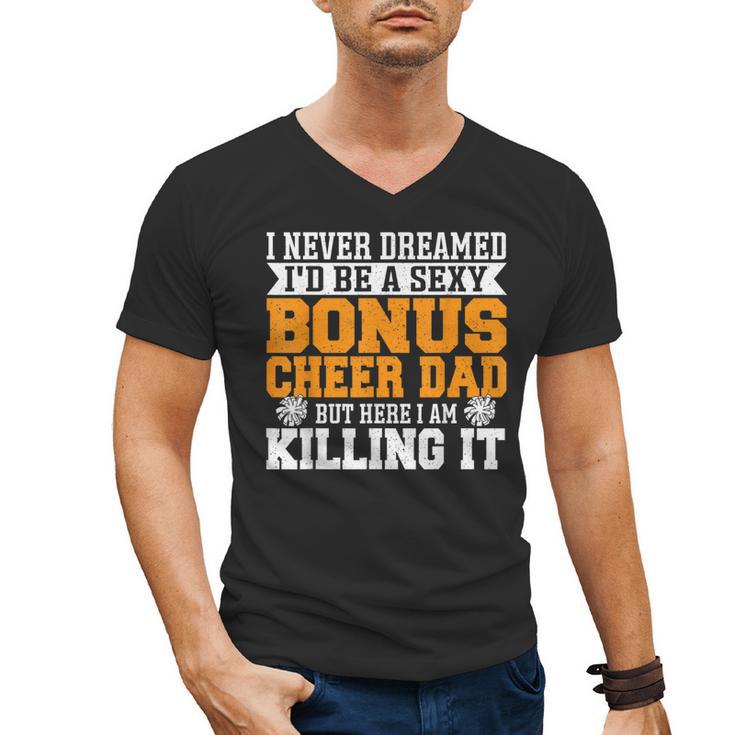 Bonus Cheer Dad Cheer Step Dad Men's V-Neck T-Shirt