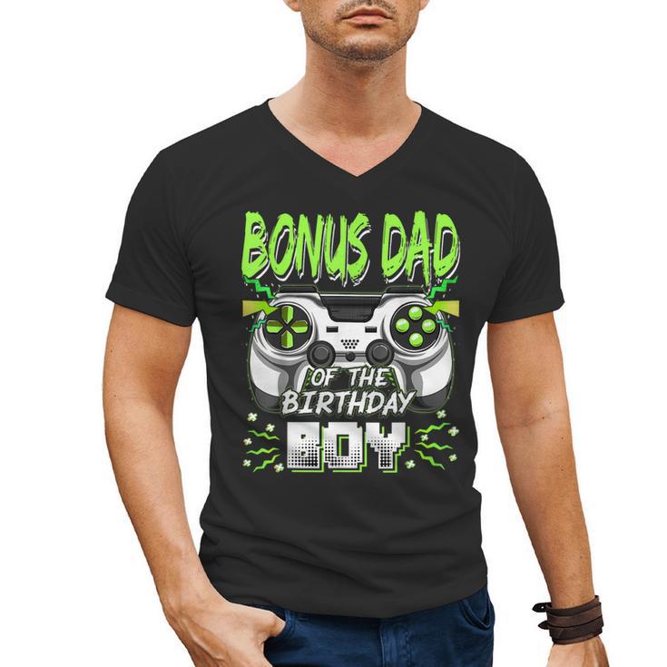 Bonus Dad Of The Birthday Boy Video Game Bday Party Men's V-Neck T-Shirt