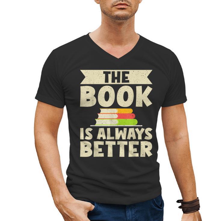 The Book Is Always Better Thriller Men's V-Neck T-Shirt