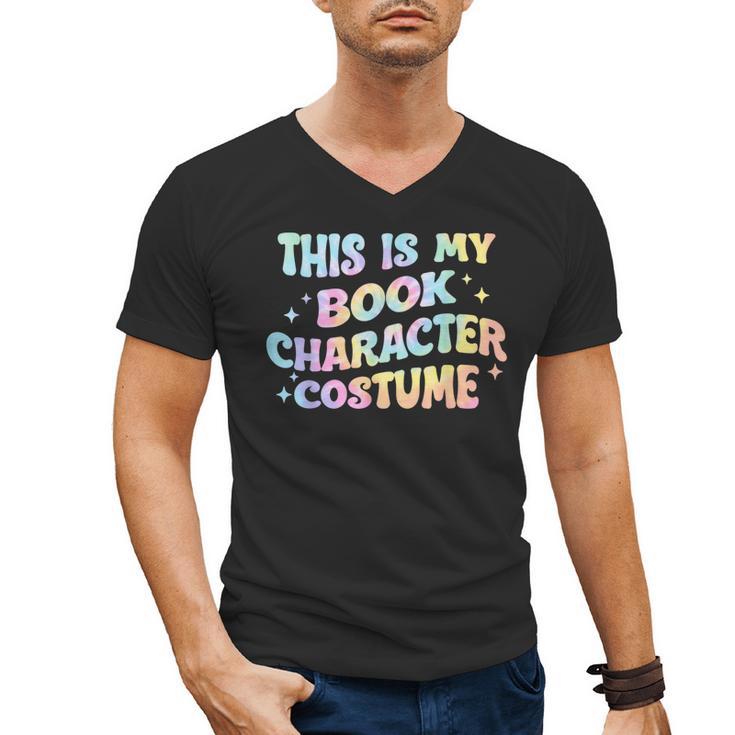This Is My Book Character Costume Book Lover Groovy Men's V-Neck T-Shirt