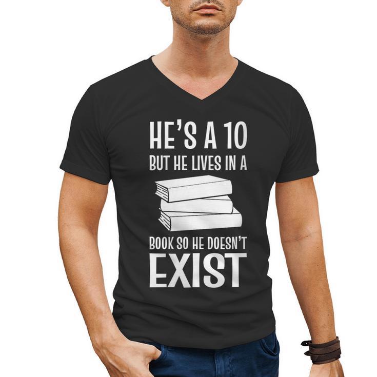Book Lover Quotes Book Enthusiast Men's V-Neck T-Shirt