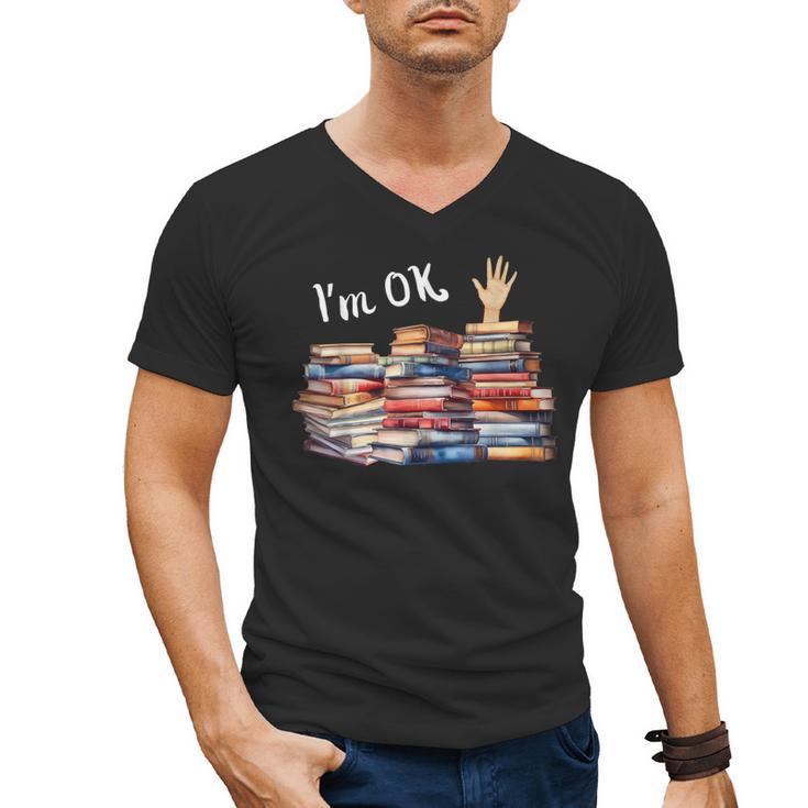 Book Lover For Women Readers Teacher Librarian Men's V-Neck T-Shirt