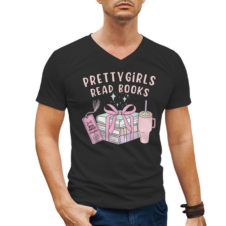 Book Lover's Pretty Girl's Read Books Men's V-Neck T-Shirt