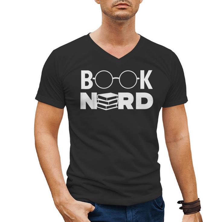 Book Nerd Book Club Bookworm Reading Lover Humor Men's V-Neck T-Shirt
