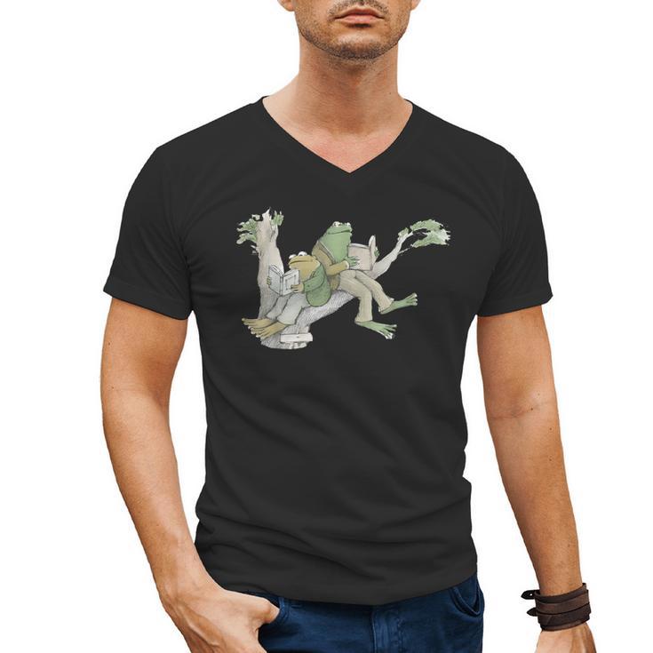 Book Shirt Frog Toad Vintage Book Frog Men's V-Neck T-Shirt